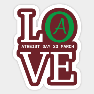 ATHEIST DAY 23 MARCH Sticker